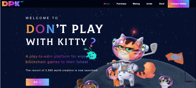  全新轻链游play-to-earn平台Dontplaywithkitty介绍